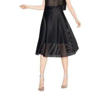 & OTHER STORIES Striped A-line Skirt, Size US0, Black